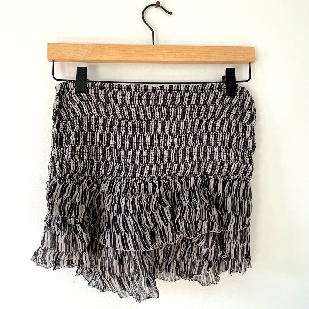 Isabel Marant Silk Bohemian Pull-on Mini Skirt with ruched accent size small